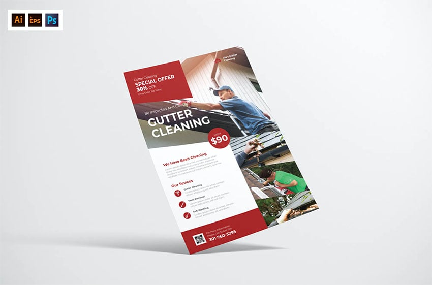 Gutter Cleaning Leaflets Examples