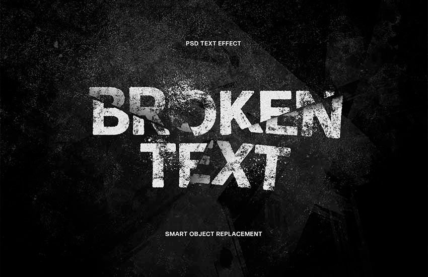 Broken Text Photoshop Effect