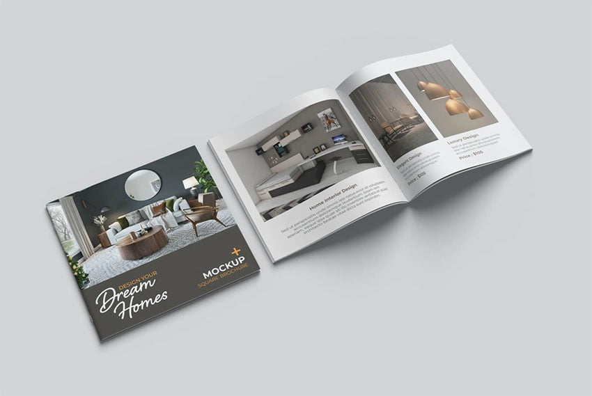 Square Brochure Mockup