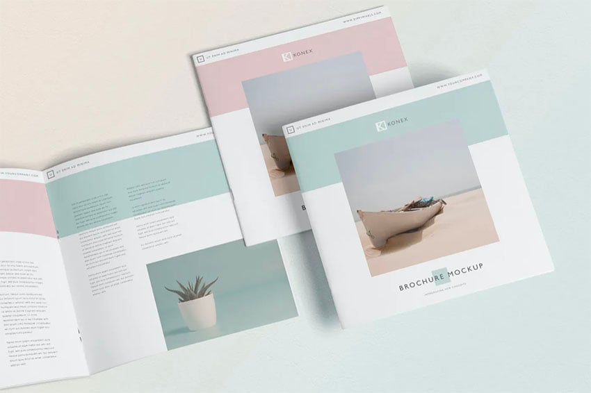 Square Mockup Brochure Design 