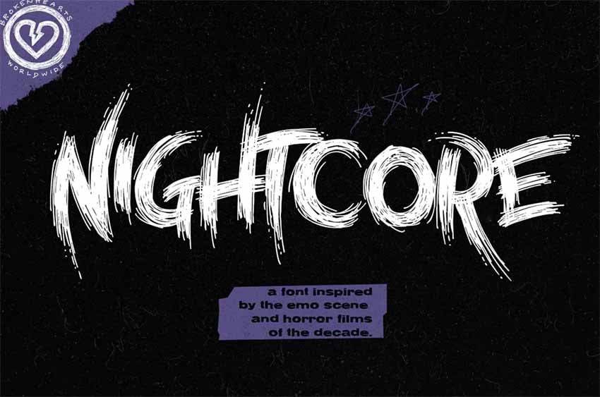 Nightcore Mean Looking Fonts