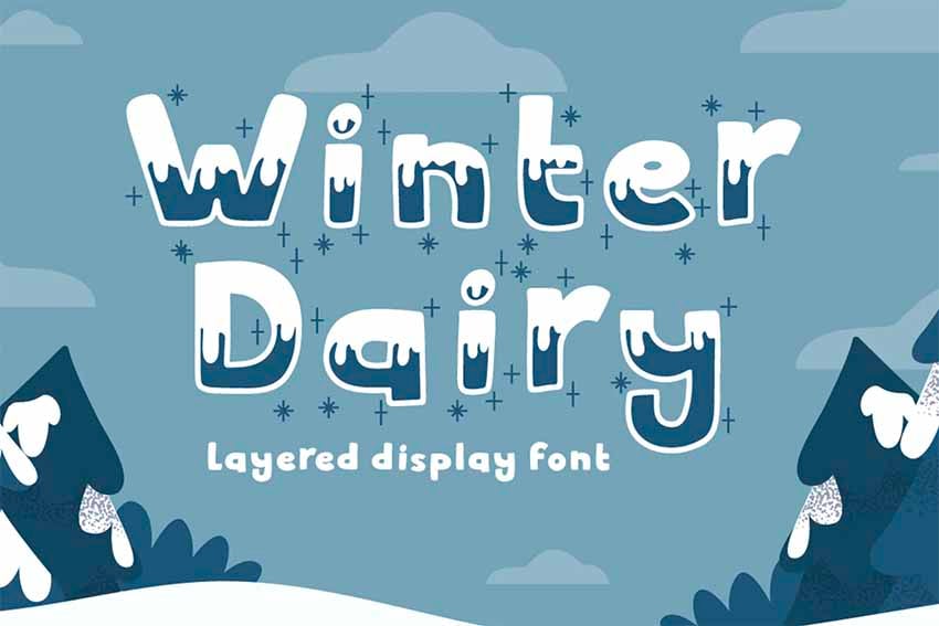 Winter Dairy Ice Fonts