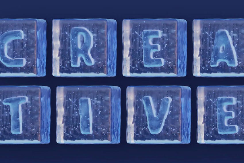 Ice Cube Icy Lettering