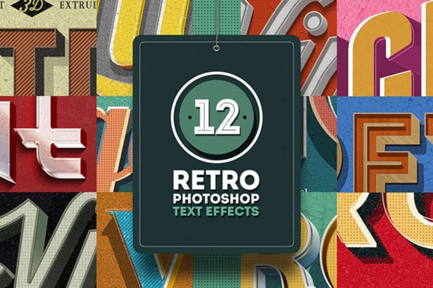 12 Retro Photoshop Text Effects