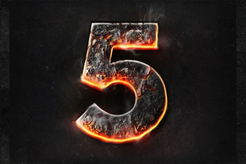 Chrome & Fire Photoshop Layer Styles 