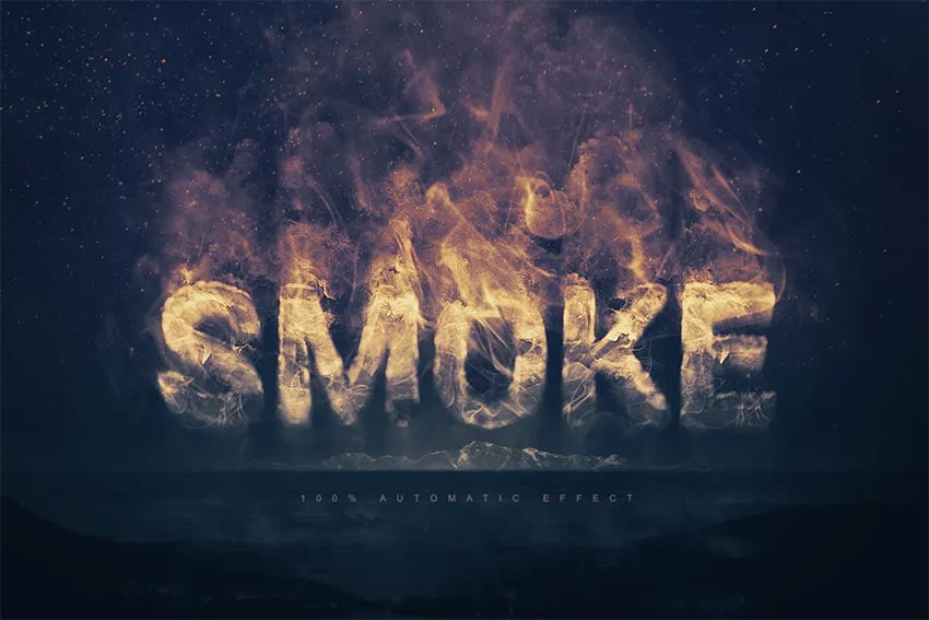 Smoke Logo Text Effect Photoshop