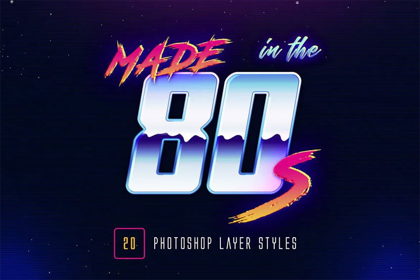 80s Retro: Photoshop Layer Styles