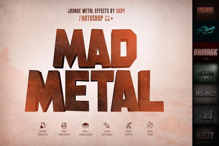 Mad Metal Text Effect Photoshop