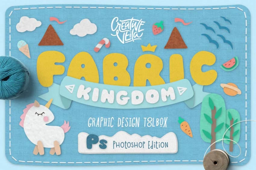 Fabric Kingdom Layer Styles Photoshop