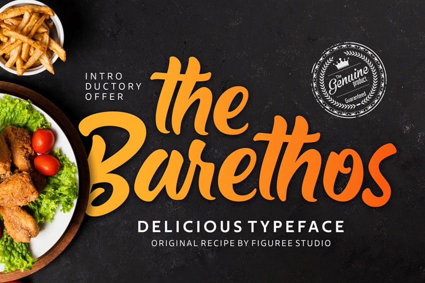 The Barethos Cursive Font