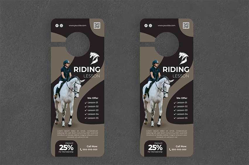 Horse Club Door Hanger Creative Promotion
