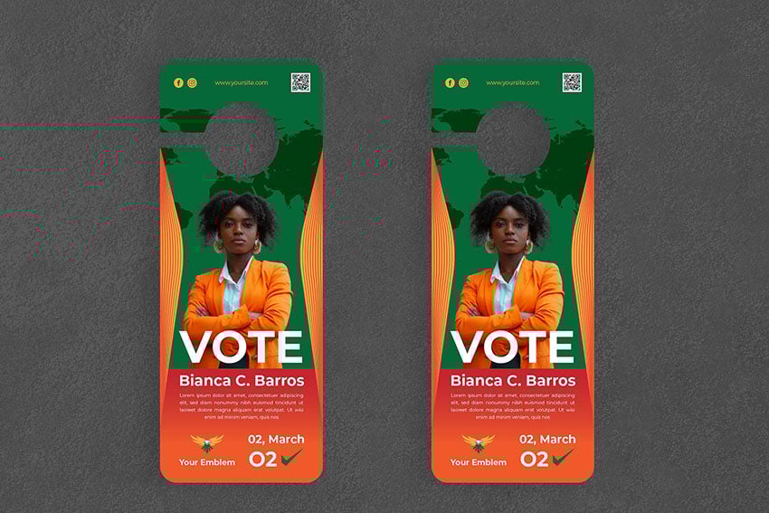 Vote Politician Illustrator AI Door Hanger Promotion