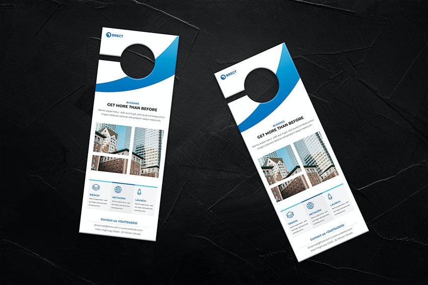 Business Door Knob Hanger Template