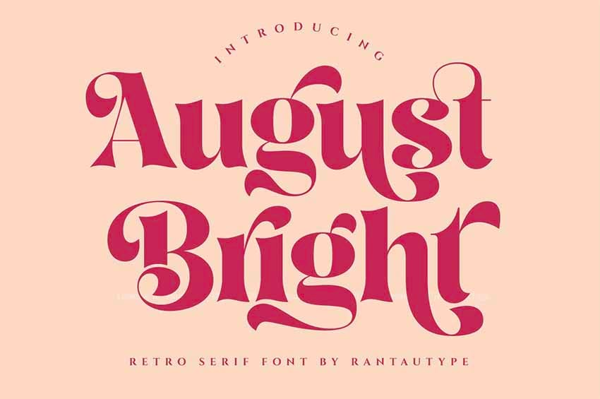 August Bright Retro Serif Font