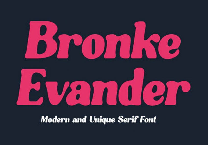 Bronke Evander Serif Font