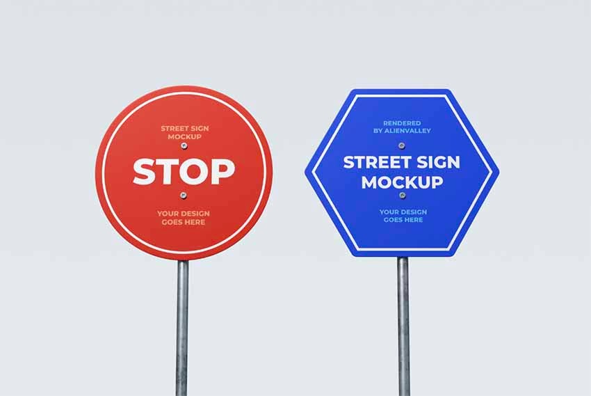 Street Sign Mockup