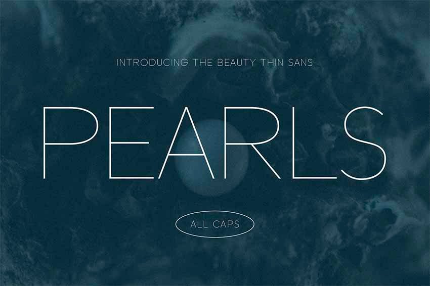 Pearls Thin Sans Serif Font