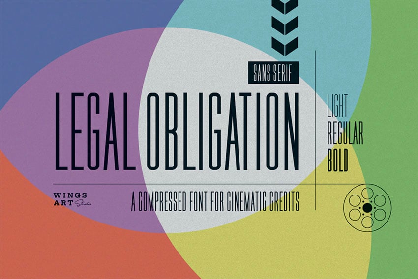 Legal Obligation Narrow Fonts