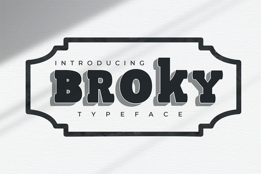 Broky Bold Serif Font