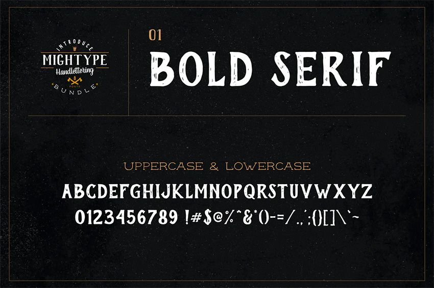Might Type Serif Bold Font