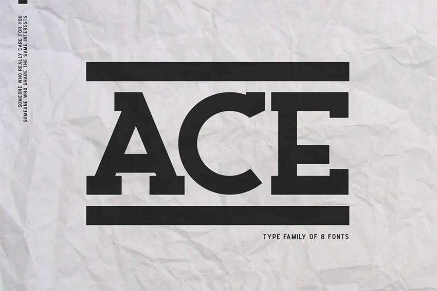 Ace: Bold Serif Font