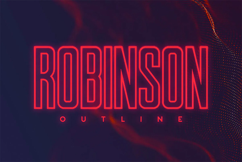 Robinson Bold Outline Font (Tall Bold Fonts)