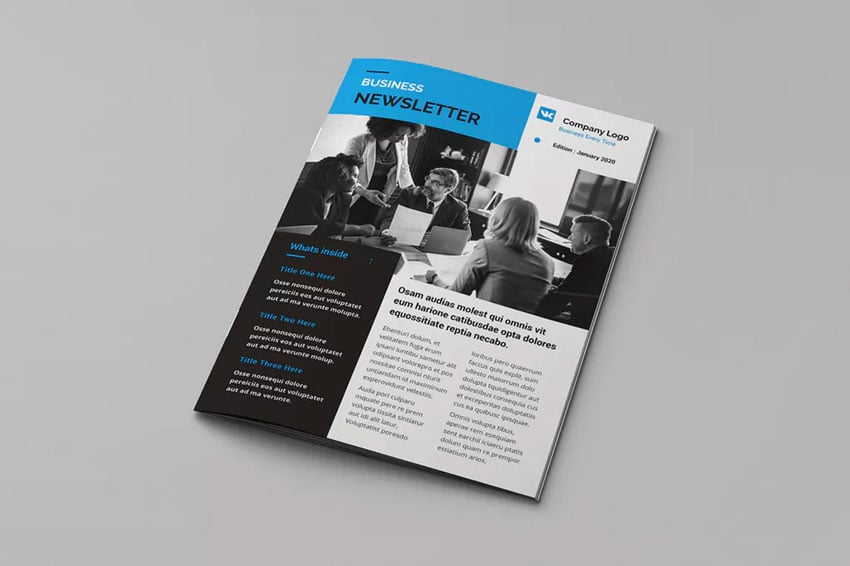Business Newsletter Brochure Template
