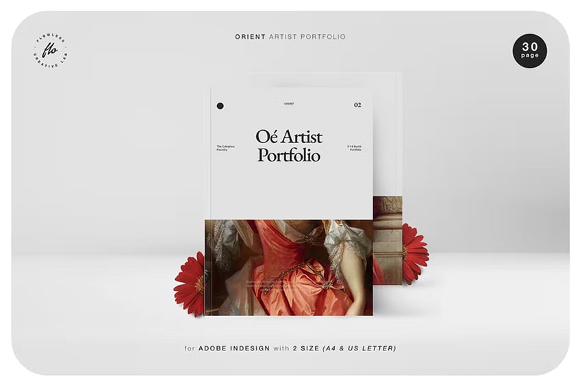Minimal Art Portfolio InDesign Brochure Templates
