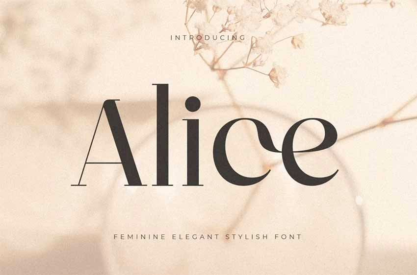 Alice Unique Feminine Tattoo Fonts