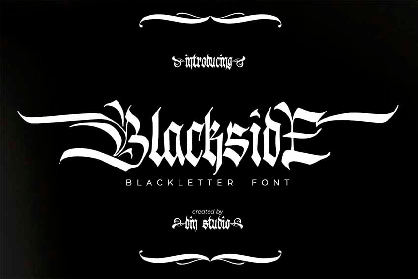 Blackside Blackletter Font