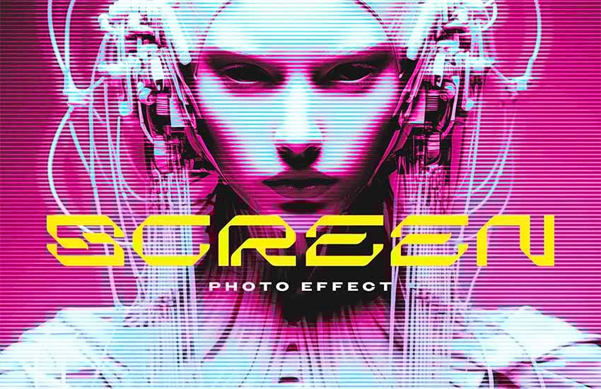 Screen Lines Photo Effect