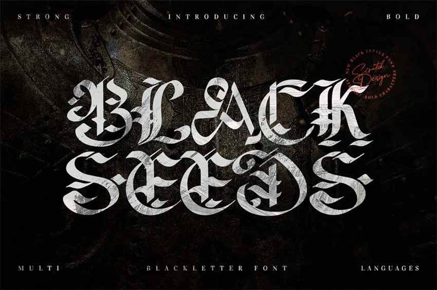 Black Seed Vampire Calligraphy Font