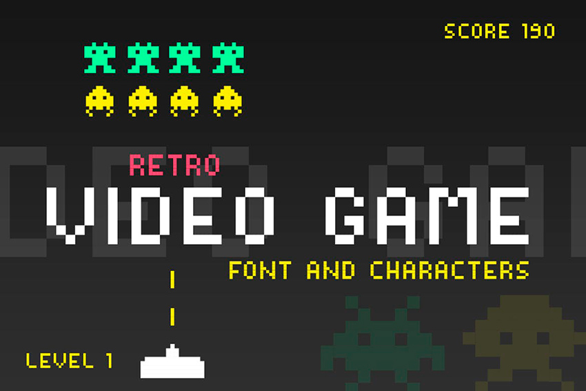 Video Game Retro Game Font 