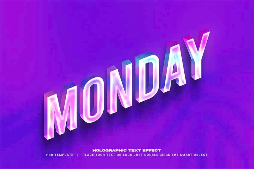 3D Text Effect Photoshop