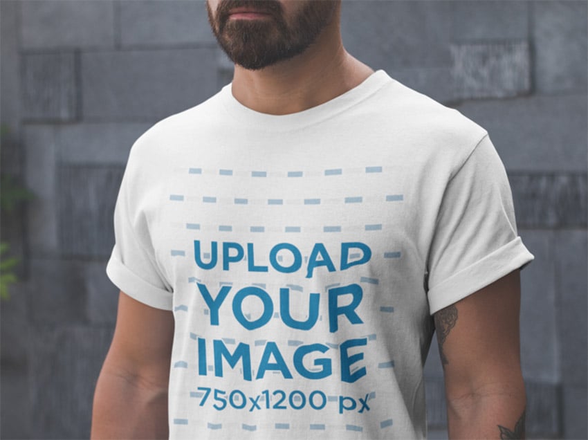Closeup T-Shirt Model Mockup