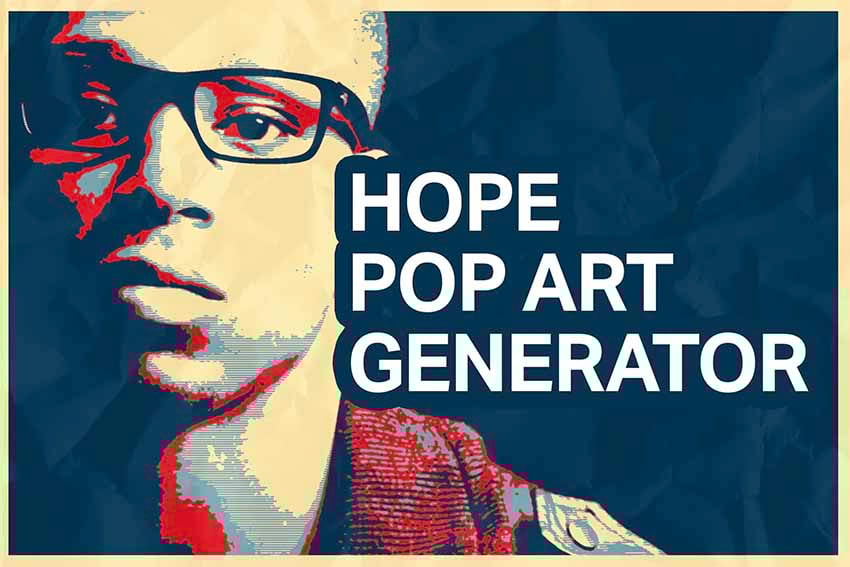 Hope Pop Art Portrait Photoshop Actions