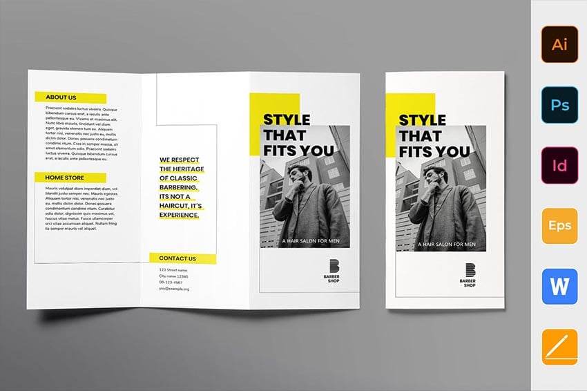 Barbershop Brochure Trifold