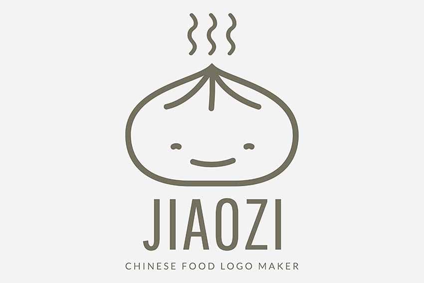 Chinese Restaurant Logo Maker With Dumpling Drawing