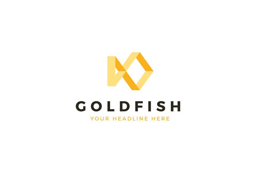 Goldfish Geometric Logo Design