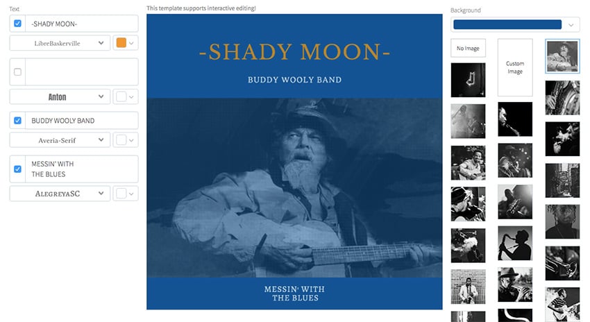 Album Cover Maker for Blues Band