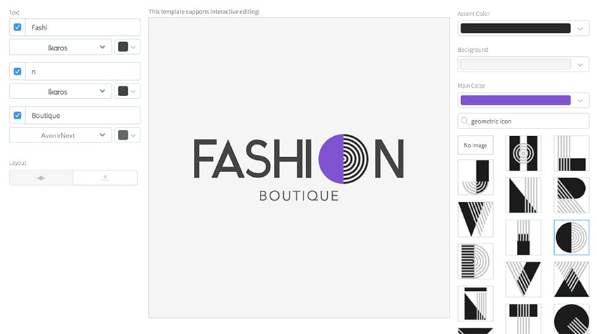 Online Logo Maker for Clothing Brands with Geometric Fonts