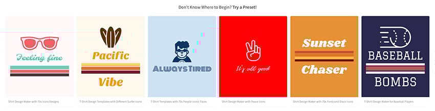 The Presets Offer More Design Ideas