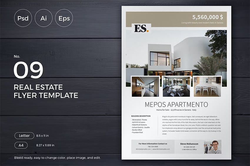 Elegant Real Estate Marketing Flyers
