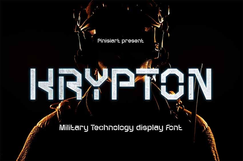 Kryton Military Technology Display Font