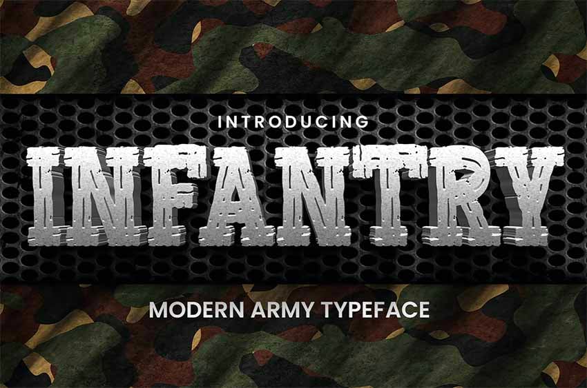 Infantry Modern Army Typeface