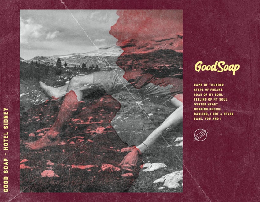 Rock Album Back Cover Creator with a Rugged-Texture Filter