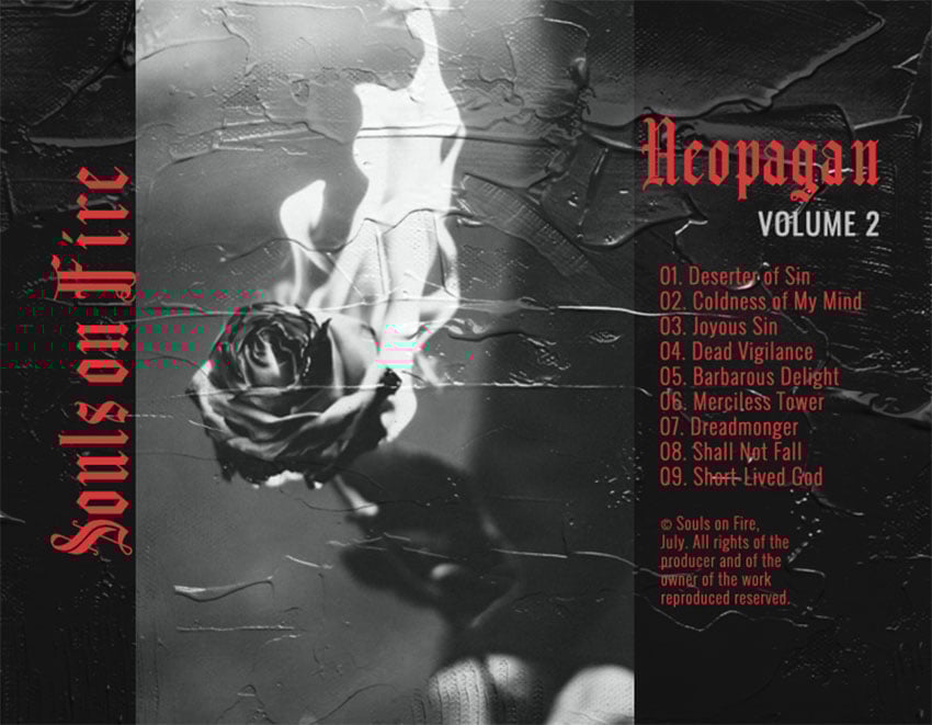 Goth-Metal Album Art Back Cover for a Punk Goth Album