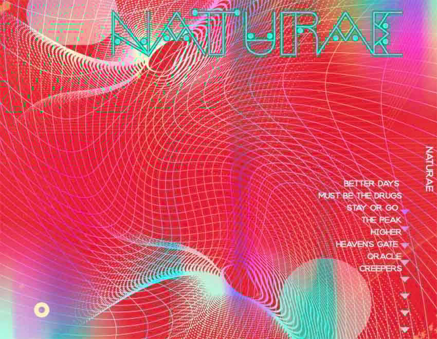 Rock Album Back Cover Maker with Abstract Graphic