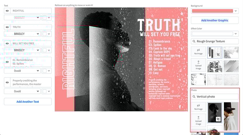 select a background image