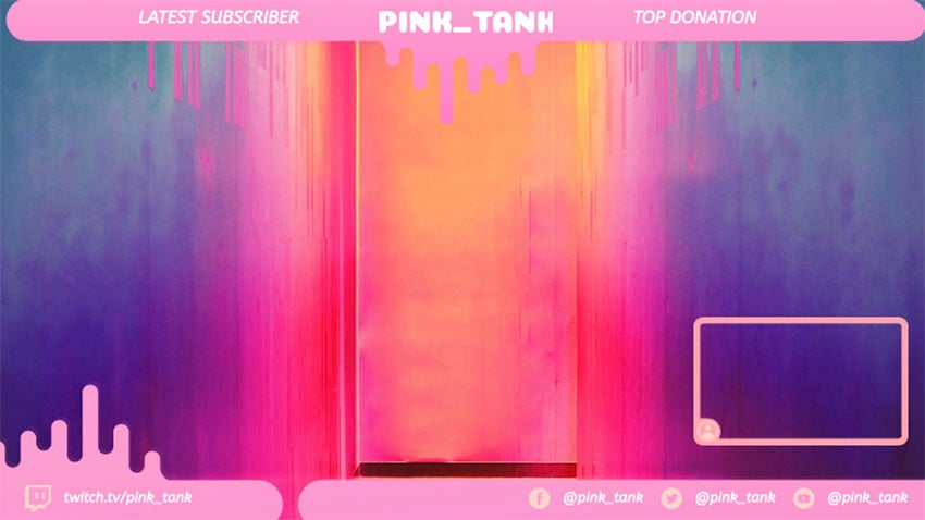 Webcam Border PNG for Twitch With Dripping Paint Effect Panels